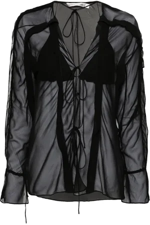 CHRISTOPHER ESBER Sheer silk blouse