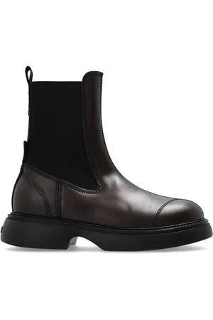 Ganni Leather ankle boots