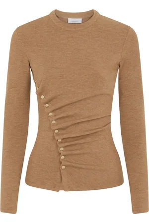 Paco rabanne Temporary draped-detail knitted top