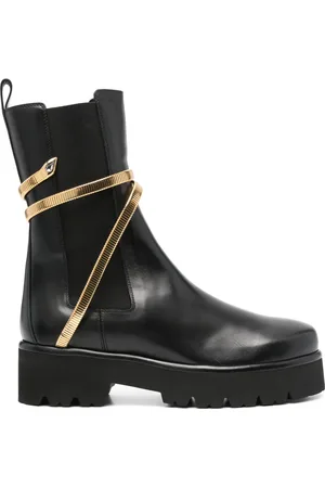 RENE CAOVILLA 45mm snake-detail boots