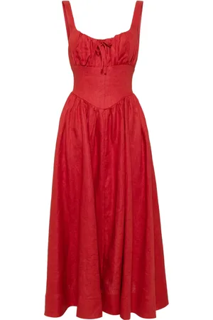 Reformation Balia linen midi dress