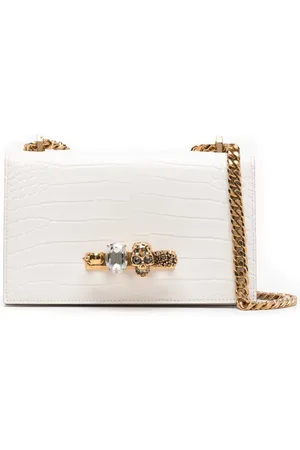 Alexander McQueen Jewelled embossed shoulder bag