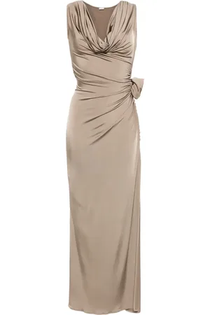 MAGDA BUTRYM Floral-appliqué jersey midi dress
