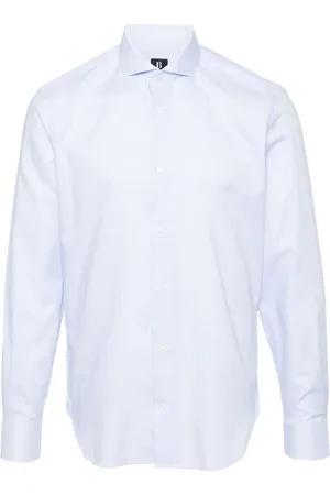 Boggi Milano Cutaway-collar cotton shirt