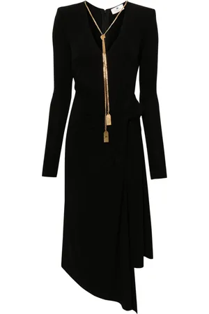 Elisabetta Franchi Necklace-detail midi dress