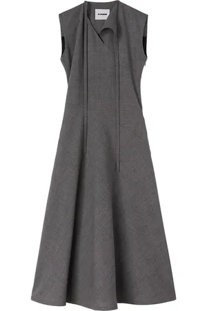 Jil Sander Asymmetric virgin-wool midi dress