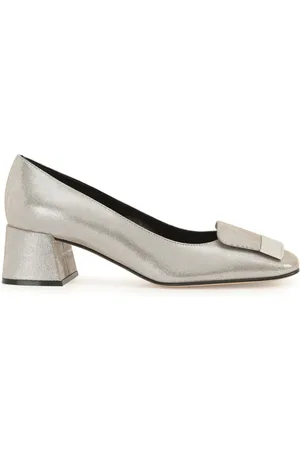 Sergio Rossi Square toe 45mm leather pumps