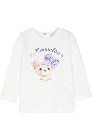 MONNALISA Teddy bear-print cotton T-shirt