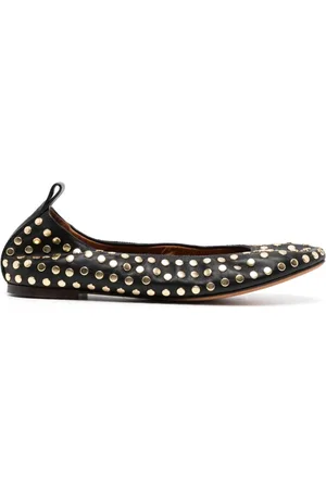 Lanvin Stud-detail leather ballerina shoes