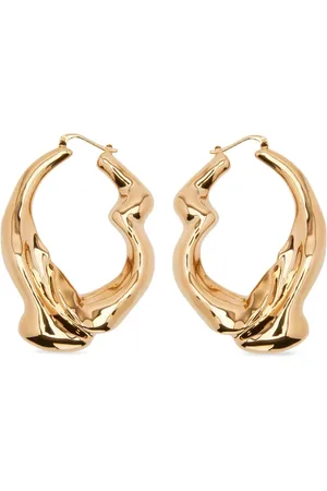 Oscar de la Renta Crushed hoop earrings