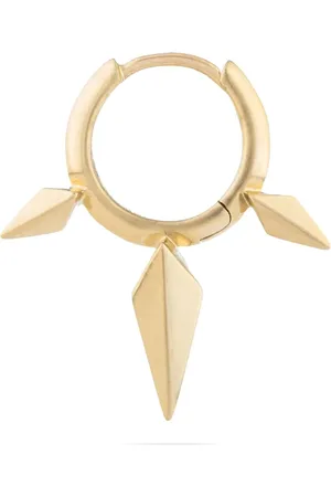 Maria Tash 14kt yellow Spike single hoop earrings