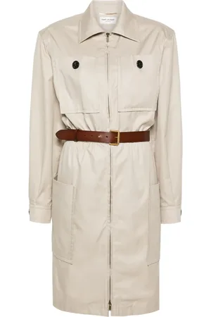 Saint Laurent Saharienne belted cotton dress