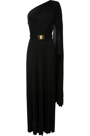 Elisabetta Franchi One-shoulder pleated gown