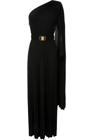 Elisabetta Franchi One-shoulder pleated gown