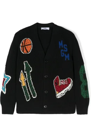 Msgm Intarsia-knit cardigan