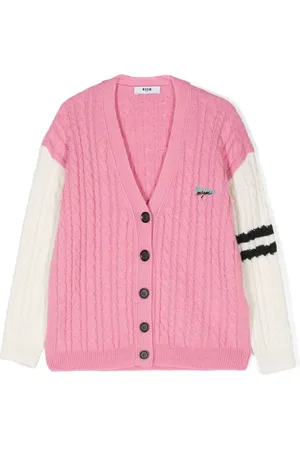Msgm Logo-embroidered cardigan