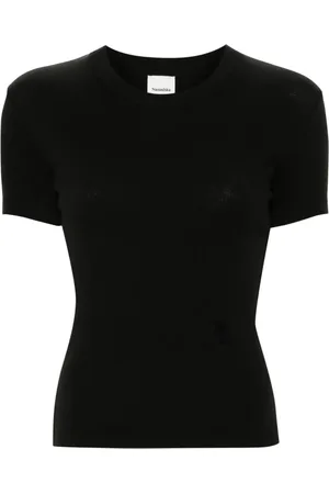 Nanushka Logo-embroidered cropped T-shirt