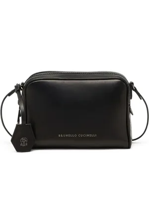 Brunello Cucinelli Logo-tag leather crossbody bag