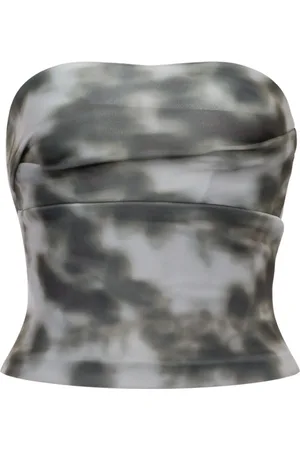 Serafini Tie-dye strapless top