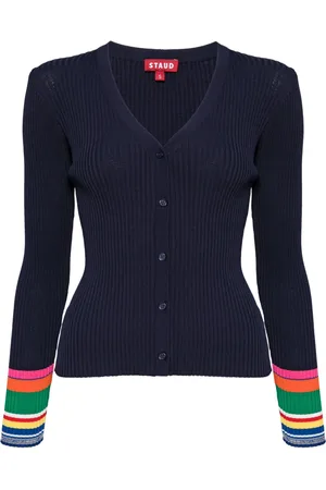 Staud Stripe-trim cardigan