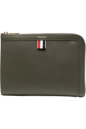 Thom Browne Pebbled mini-gusset clutch bag