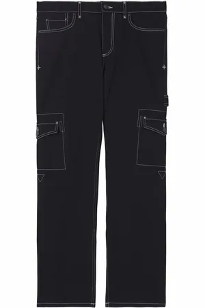 Burberry Contrast-stitch straight-leg jeans