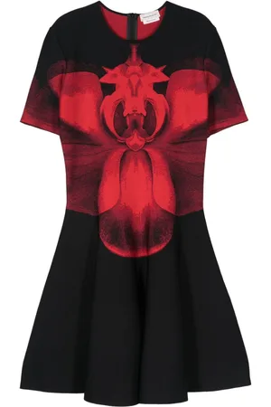 Alexander McQueen Floral-jacquard mini dress