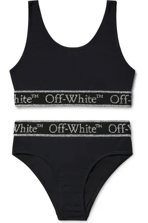 OFF-WHITE Bookish logo-tape bikini
