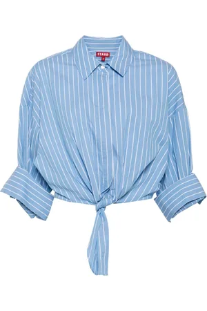 Staud Lisa cropped poplin shirt