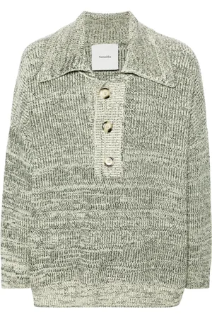 Nanushka Mélange wool-blend polo top