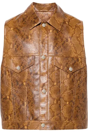 Nanushka Snakeskin-effect vest