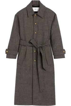 Ami Belted high-neck coat