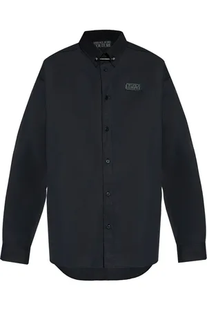 VERSACE Logo-appliqué shirt