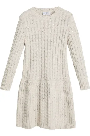 Brunello Cucinelli Cable-knit midi dress