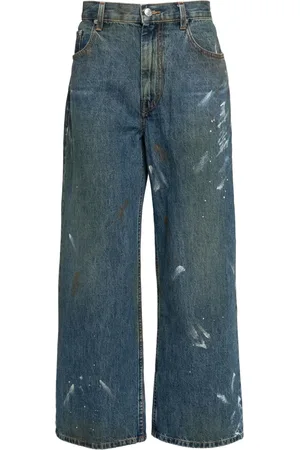 Helmut Lang Painted wide leg jeans