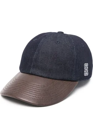 Sandro Leather-panel denim cap