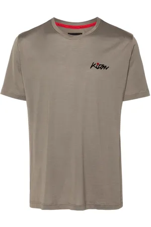 Kiton Flocked-logo T-shirt