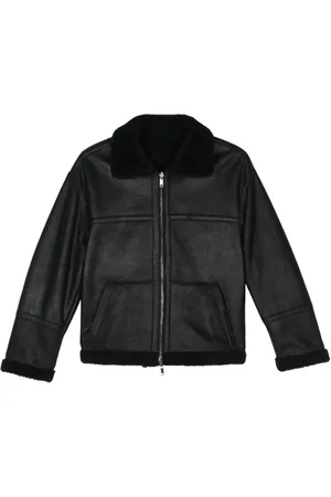 SALVATORE SANTORO Shearling-trim jacket