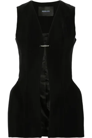 MUGLER Corseted pierced vest