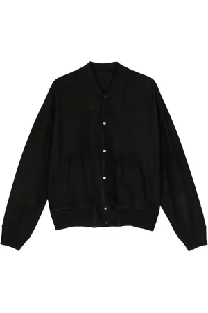SALVATORE SANTORO Suede band-collar jacket