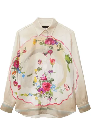 Msgm Floral-print long-sleeve shirt