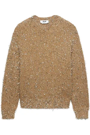 Msgm Metallic detailing crew neck jumper