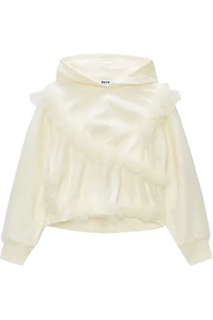 Msgm Ruffled cotton hoodie