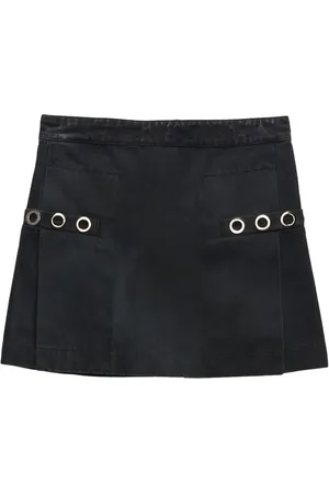 Msgm Eyelet-embellished denim miniskirt