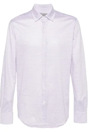 CANALI Striped cotton shirt