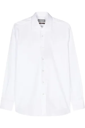 CANALI Textured cotton shirt
