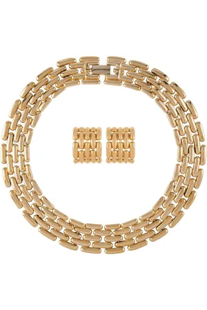 Givenchy 1980s pre-owned watch-band necklace and earrings set