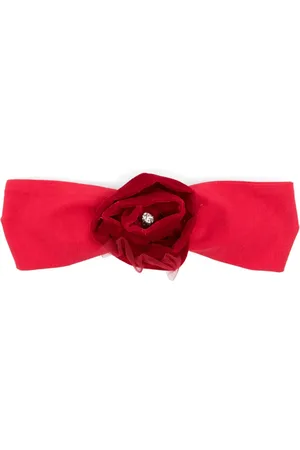 MONNALISA Velvet rose-detailed head band