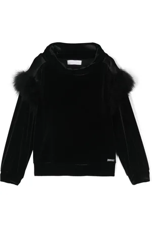 MONNALISA Feather-trim detail blouse