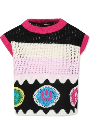 BARROW Intarsia signature smile knitted top